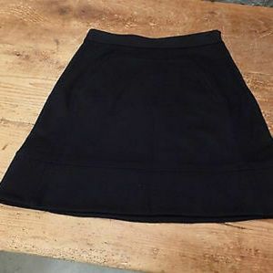 Diane Von Furstenberg Black Wool Skirt Size 8
